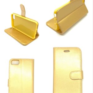 Gold Book Stand Case Card Wallet Holder Cover For iPhone 6 6s